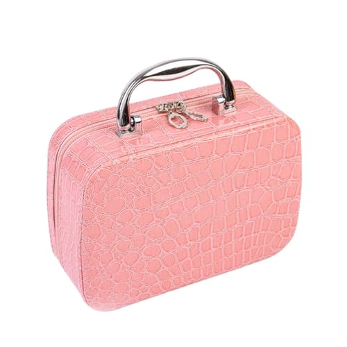 DOITOOL Kosmetikkoffer Tragbares Make-up Klare Handtaschen Für Frauen Schmuckorganisator Für Frauen Tragbare Schminkkoffer Schminktasche Kosmetiktasche Reisen Hängend Pu Reisetasche von DOITOOL