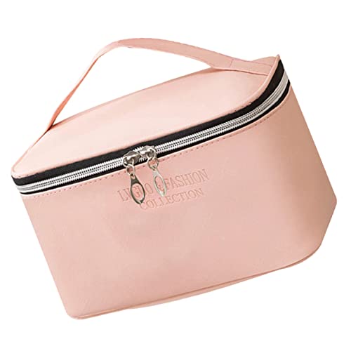 DOITOOL Kosmetiktasche Wasserdicht Kosmetik-Organizer-Tasche Kosmetikvitrinen Reise-Make-up-Set Make-up-Organizer-Tasche Kulturbeutel Für Den Haushalt Kreuzmuster Pu Reisen Kosmetikkoffer von DOITOOL