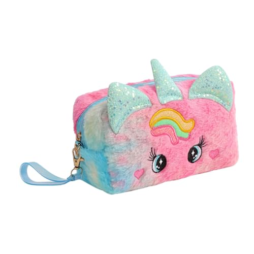 DOITOOL Kosmetiktasche Für Damen Tragbare Make-up-Tasche Reise-Organizer Aus Plüsch Und Leicht Für Handtasche Und Alltag von DOITOOL