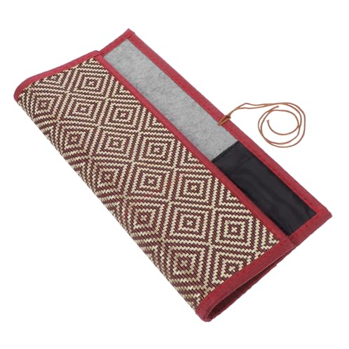 DOITOOL Künstler-federmäppchen Aus Bambus Und Segeltuch Tragbarer Stifthalter Für Kalligrafie-Pinsel Aquarellpinsel Bleistifte Farben Und Werkzeuge Aufrollbar Organizer Für Studenten von DOITOOL