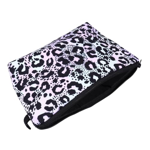 DOITOOL Leopard-Kosmetiktasche Reisekosmetiktaschen Für Damen Durchsichtige Kosmetiktasche Reise-Make-up-Taschen Reise Waschtasche Leopardenmuster Polyester Und Schwamm Reisen Handtasche von DOITOOL