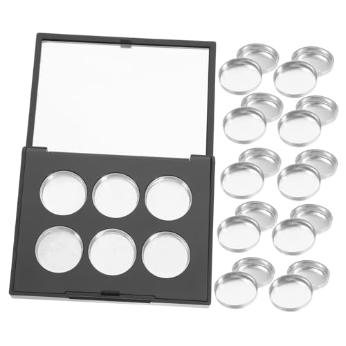 DOITOOL Lidschattenpalette Organizer Satz Quadratische Leere Lidschattenbox mit Spiegel 6 Pfannen und 36 Aluminiumschalen Nachfüllbare Make Up Palette für Rouge Concealer Highlighter Kompakt von DOITOOL