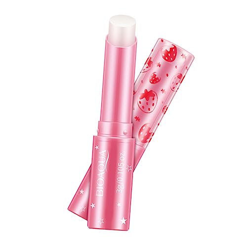 DOITOOL Lippenpflegebalsam gepolsterter Toilettensitz Holly Stirnband Balsam für trockene Lippen Lippenbalsam Lippenpflegestift Lippen glatter Erdbeere Lippenstift Männer und Frauen von DOITOOL