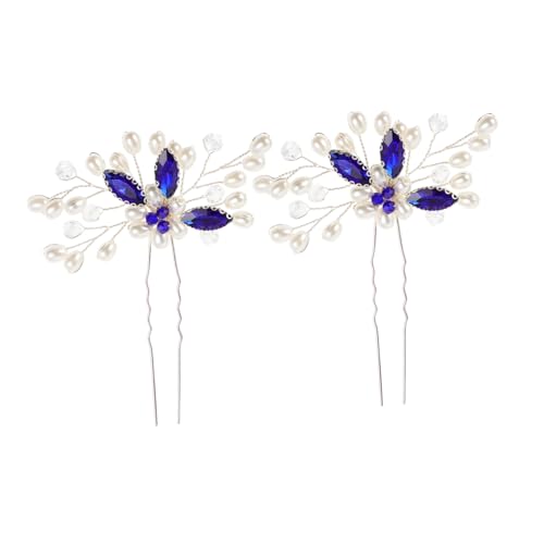 DOITOOL Luxuriöser Kopfschmuck Für Die Braut – 2er-set Haarnadeln Mit Strasssteinen U-förmige Haargabel Für Damen von DOITOOL