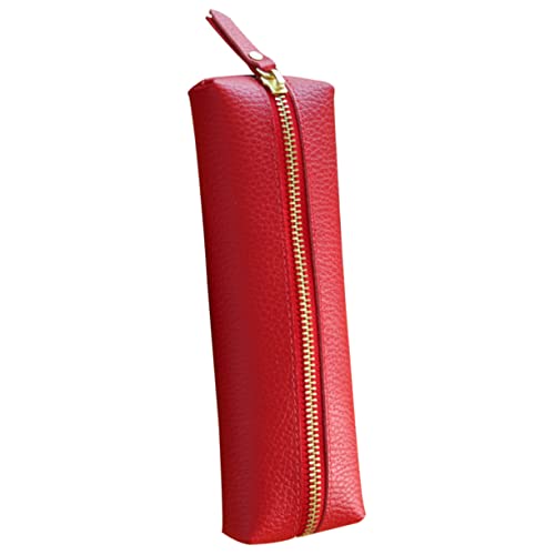 DOITOOL Mäppchen Bleistift Etui Make -up -taschenorganisator Klein Schreibwarentasche Tragbare Stifttasche Fall Ästhetisch Kosmetiktasche Briefpapierbeutel Schulstiftbeutel Legierung Rot von DOITOOL