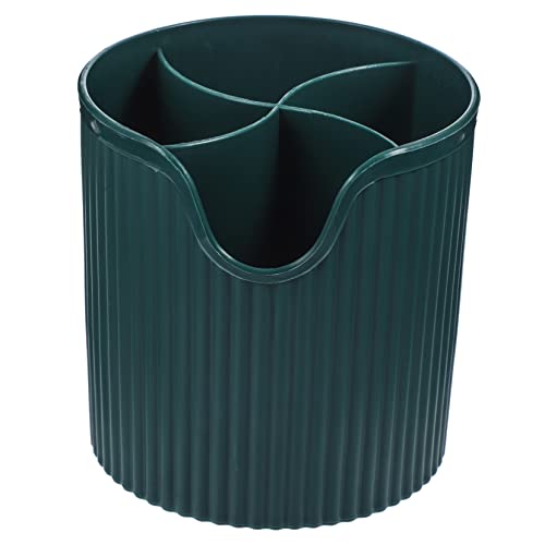 DOITOOL Deckel Für Make-up-pinselhalter Und Make-up-organizer- Aus Grün Gestreiftem Kunststoff Kosmetikpinsel-organizer von DOITOOL