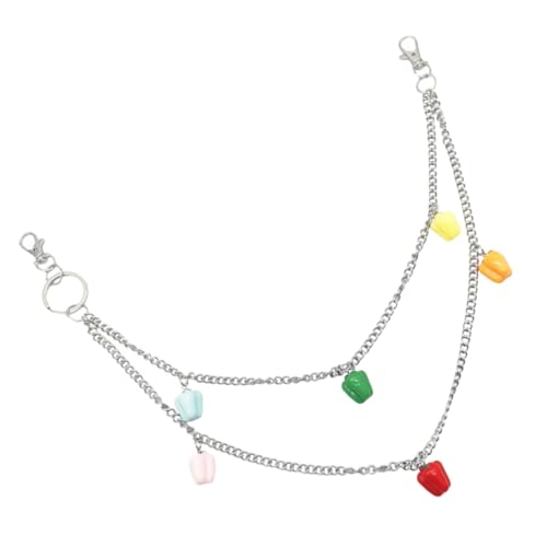 DOITOOL Metallkette Mit Pfefferanhänger Hosenkette Für Männer Und Frauen Ketten-hüftgürtel Im Punk-stil Hüftkette Aus Metall Für Jeans Und Kleider von DOITOOL