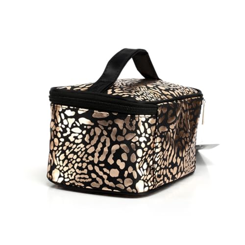 DOITOOL Multifunktions-Kosmetiktasche Make-up-Taschen Damen-Make-up-Tasche im Freien Damen Schminktasche Make-up-Behälter mit Reißverschluss für Damen Leopardenmuster Make-up-Box Fräulein von DOITOOL