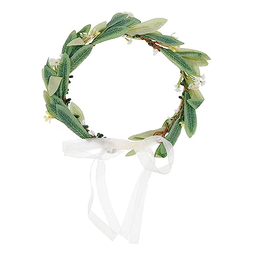 DOITOOL Olivenblatt Stirnband Für Kopf Hochzeit Party Foto Requisiten Blumen Kopfbedeckung Für Urlaub Junge Mädchen Begleiter Cosplay von DOITOOL