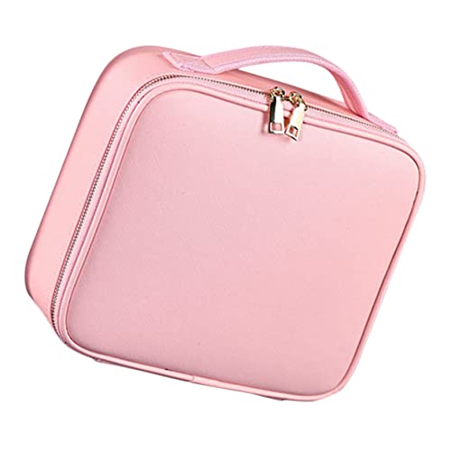 DOITOOL Partition Kosmetiktasche Zugfall Schminktasche Mit Fach Make-up-Tasche Mit Großer Kapazität Trendige Kosmetiktasche Toilettenartikel-Organizer Pu-Leder Wäschesack Reisen Teilung von DOITOOL