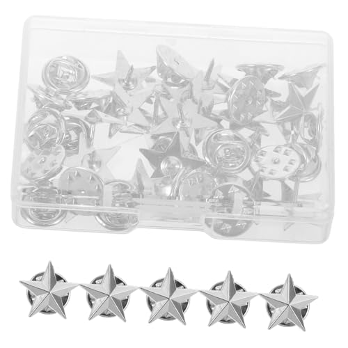 DOITOOL Pentagramm-Brosche Star Pin für Ereignisse Patriotischer Star Pin Anstecknadel mit Stern Sternabzeichendekoration Patriotische Stifte Sternstifte Kupfer Silber von DOITOOL