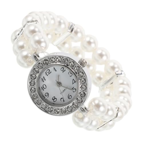 DOITOOL Stilvolles Perlenarmband Für Damen Elastisches Manschettenarmband Mit Strasssteinen Vintage Schmuck Für Weihnachtsfeiern Verstellbar Langlebig Zierlich Verschiedene von DOITOOL