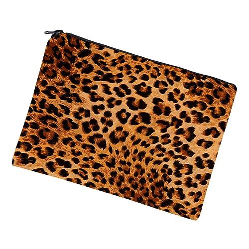 DOITOOL Quadratische Kosmetiktasche Reise-kosmetiktaschen Für Frauen Handtaschen-Organizer Reise-kulturbeutel Tragbar Fräulein Tasche Mit Leopardenmuster Polyester von DOITOOL