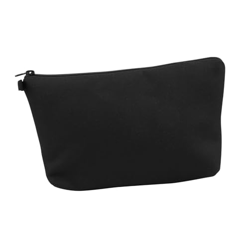 DOITOOL Reine Schwarze Kosmetiktasche Aufbewahrungstasche Makeup Tasche Schminktaschen für Damen klein Make-up-Taschen Reise-Make-up-Tasche kosmetische Handtasche bilden von DOITOOL