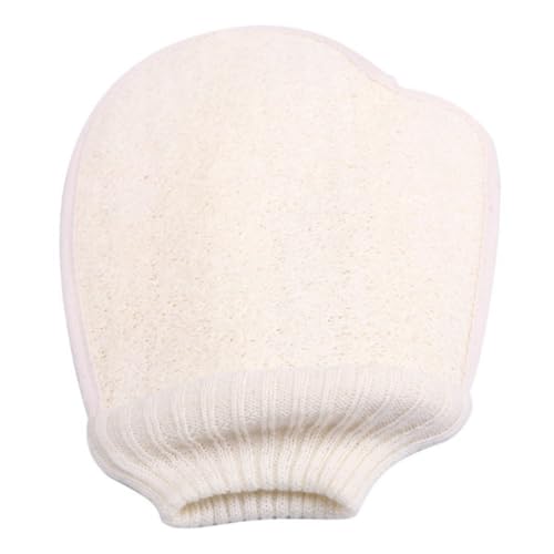 DOITOOL Rückenscheuerhandschuh Luffa-Handtuch zurück Luffa-Spülschwamm Peeling-Schrubber Badwäscher Handschuhe Körperwäscher Badehandschuh Erwachsener Badetuch Weiß von DOITOOL