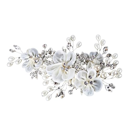 DOITOOL Schlanke Braut Haar Clip Weiß Garn Strass Haarnadel Hochzeit Haarnadel Styling Für Brautjungfer DOITOOL Schlanke Braut Haar Clip Weiß Garn Strass Haarnadel Hochzeit Haarnadel Styling Für Brautjungfer von DOITOOL