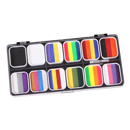 DOITOOL Schminktorte Für Junge Mädchen Bunte Für Gesicht Und Körper Schminkfarbe Mit Separaten Fächern Sicher Und Haltbar Für Party Und Fußballfans von DOITOOL