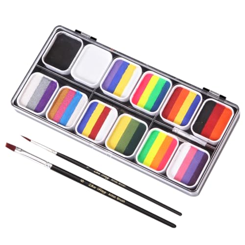 DOITOOL Schminktorte Für Junge Mädchen Bunte Für Party Schminkfarbe Für Gesicht Und Körper Schminkpigmente Sicher Und Zuverlässig Hochwertige Verarbeitung von DOITOOL