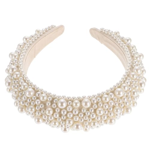 DOITOOL Perlenstirnbänder Aus Schwammperlen Retro Haarband Für Frauen Kreativer Kopfschmuck Perlen-haarschmuck Für Party Und Bankett von DOITOOL