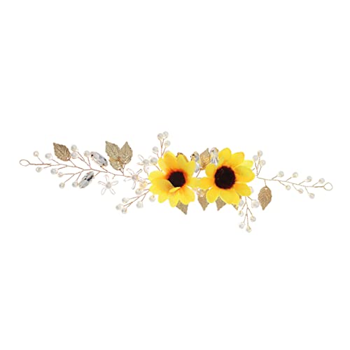 DOITOOL Sonnenblumen Stirnband Accessoires Braut Zirkon Mädchen von DOITOOL