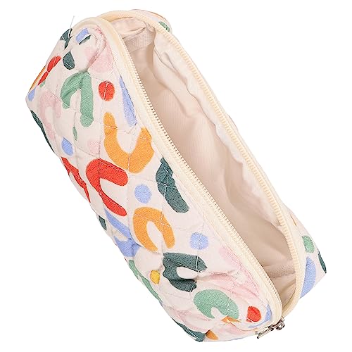 DOITOOL Kleine Schminktasche Kleine Reißverschlusstaschen Reise-Organizer-Taschen Kleine Tasche Für Geldbörse Schreibwarenkoffer Reise-Kosmetiktasche Mäppchen Fräulein Baumwolle Quilten von DOITOOL