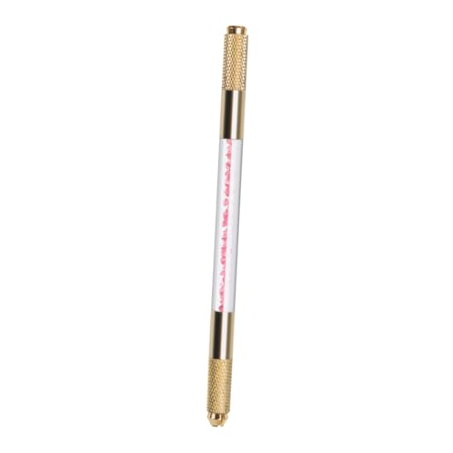 DOITOOL Stickstift Augenbrauenstift Microblading-stift Mit Kristallgriff Gestickter Stift Nadelstift Für Augenbrauen Werkzeug Make-up-stift Aluminium Strasssteine Rosa von DOITOOL