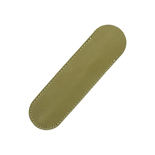 DOITOOL Stifttasche Aus Echtleder Olivgrün Großes Etui Für Stifte Und Schreibgeräte Für Schule Oder Zuhause Aufbewahrung Für Füllfederhalter von DOITOOL