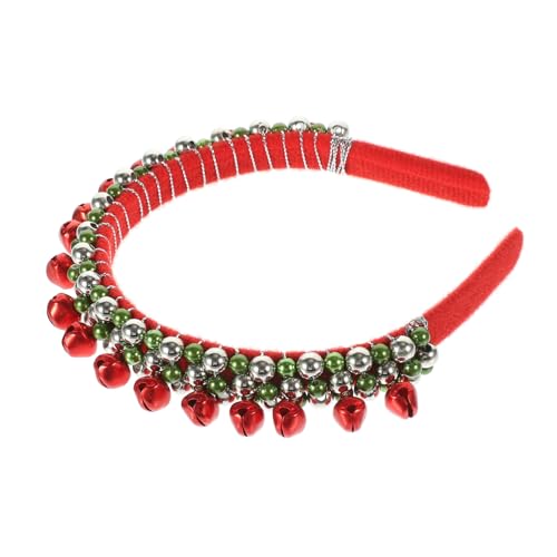 DOITOOL Haarschmuck Kopfbedeckung Urlaub Stirnbänder Weihnachtskopfkissen Haarpflegezubehör Stirnbänder Für Die Weihnachtsfeier Stirnband Boho-dekor Metall Damen Rot Pop Partybedarf von DOITOOL