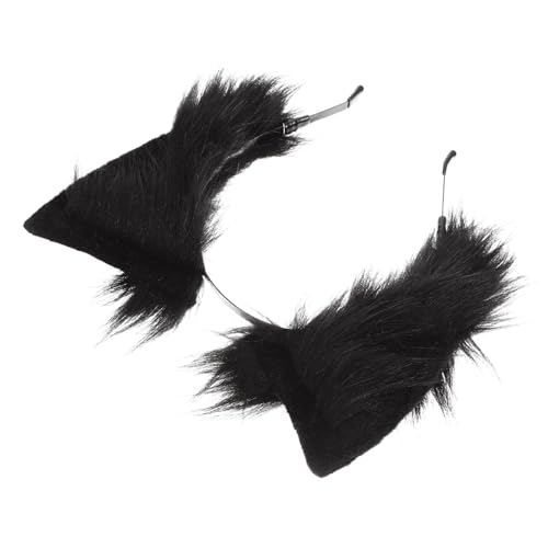 DOITOOL Stirnband mit simulierten Tierohren pelziger Ohr-Haarreif Mädchenkleidung Tiara Haarband Haarreifenverzierung Haarreifen im Katzenohr-Design Cosplay Haarring Handgemacht schmücken von DOITOOL