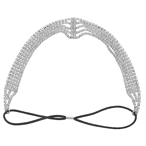 DOITOOL Strass-Stirnband haarreif halloween haarreifen halloween Stretch Haar Schmuck Haarbänder Hochzeit Stirnband Brautschmuck Trend Haarschmuck Kleid Kopfbedeckung elastische Kordel von DOITOOL