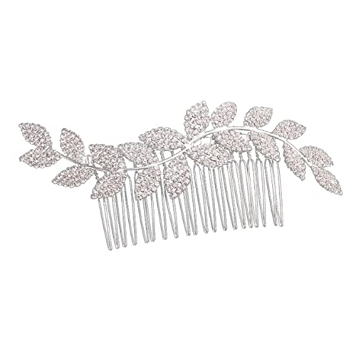 DOITOOL Tiara Brautkamm Haarkamm aus Kristall Braut Seitenkamm Hochzeit Haarkamm wellig Kopfbedeckung Zubehör Bankett von DOITOOL