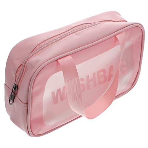 DOITOOL Transparente Kosmetiktasche Schmuck-Organizer-Tasche Make-up-Organizer-Tasche Kulturbeutel Für Unterwegs Waschtasche Für Damen Reise-Make-up-Organizer Pflegetasche PVC Reisen Pu von DOITOOL