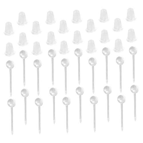 DOITOOL Transparente Kunststoff Ohrstöpsel Ohrring Schutz Zubehör Diy Ohrstecker Stopper für Damen und Mädchen Langlebig und Vielseitig Einsetzbar von DOITOOL