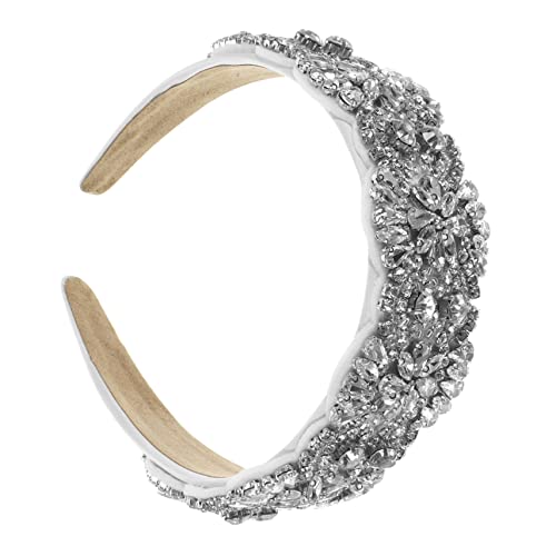 DOITOOL Vintage-Stirnband Einmachglas-Wanddekoration Blumenkopfschmuck für Frauen haarschmuck Haargummis breite stirnbänder für damen Statement-Stirnbänder für Frauen Jahrgang Diamant Tuch von DOITOOL