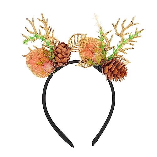 DOITOOL Weihnachtsstirnband Stirnband Rentierohren Stirnband haarspange weihnachten weihnachtshaarspangen Haargummis Tiara Weihnachtshaarband Geweih Haarband Kleidung Kranz Damen von DOITOOL