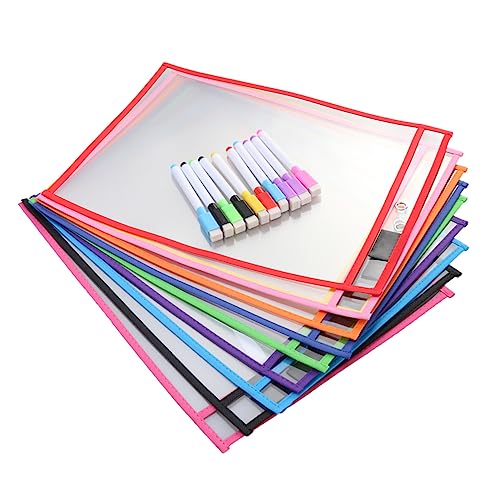 DOITOOL Wiederverschließbare PVC Dokumententaschen Teiliges Mit Stiften Und Stiftkappen Abwischbar Für Unterrichtsmaterial Und Schulzubehör Transparent DOITOOL Wiederverschließbare PVC Dokumententaschen Teiliges Mit Stiften Und Stiftkappen Abwischbar Für Unterrichtsmaterial Und Schulzubehör Transparent von DOITOOL