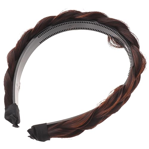 DOITOOL geflochtenes Stirnband geflochtenes Haarband Weihnachtshaarschleifen für Mädchen Haarschmuck Perücken Haarnadel Haar Klammern breites Haarteil Haarverzierung Weben von DOITOOL