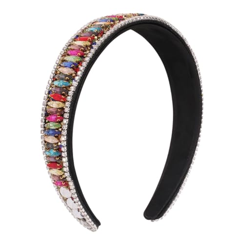 DOITOOL Kopfbedeckungen für Frauen Damen-Stirnband mit Pailletten frauen kopfschmuck Hochzeit Stirnband haar spangen haarclips Mode Farbiger Diamant Haarring Haarschmuck Fräulein Harz von DOITOOL