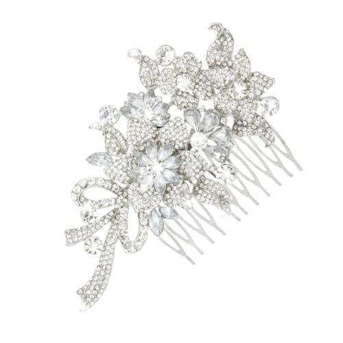 DOITOOL Kämme für Frauen Brauthaar-Seitenkamm Brautkopfschmuck für die Hochzeit Tiara haarschmuck Brauthaarkamm Bowknot-Haarkamm Voller Diamant Kopfbedeckung Haarpfropfen Damen von DOITOOL