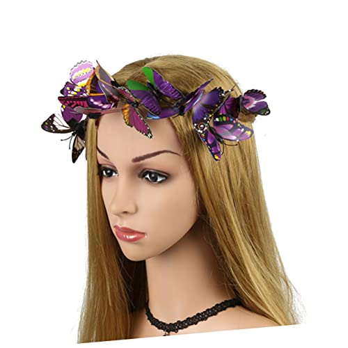 DOITOOL haarschmuck Bohemien Kopfbedeckung Stirnband Haarring Damen Schal Violett von DOITOOL