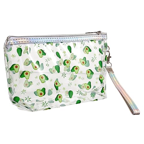 DOITOOL Kulturbeutel Für Damen Transparente Reißverschlusstasche Tragbare Make-up-Tasche Aufbewahrungstaschen Mit Reißverschluss Reisetaschen Toilettenartikel PVC Fräulein Multifunktion von DOITOOL