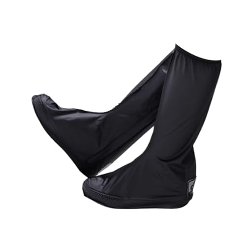 DOITOOL wasserdichte Herren Überziehschuhe XL mit Reißverschluss rutschfeste Dicke Gummisohle Faltbare Wiederverwendbare Regen überschuhe für Sicheren Halt bei Nassem Wetter von DOITOOL