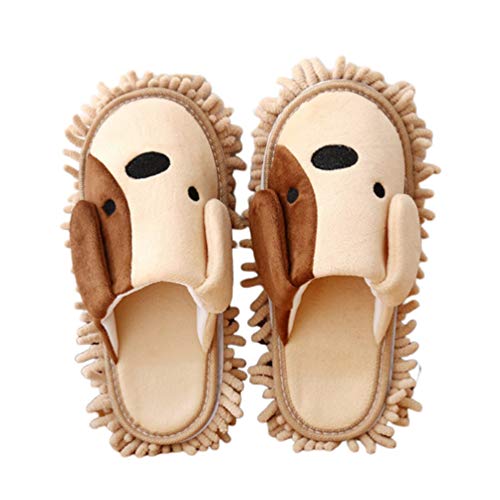 Mikrofaser Hausschuhe Cartoon Hund Mop Hausschuhe Multifunktion Unisex Mikrofaser Reinigung Hausschuhe Abnehmbare Wischschuhe Wischen Schuhe von DOITOOL