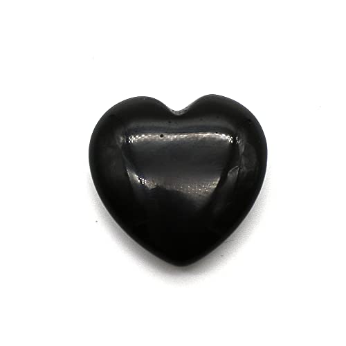 DOJA Barcelona | Herzform Natursteine ​​Schwarzer Obsidian | 3 Naturstein Herz Deko | 30 * 11mm | Herzen Heilsteine ​​| Steinherzen | Originelle Geschenke für Frauen, Glücksbringer, Anhänger von DOJA Barcelona