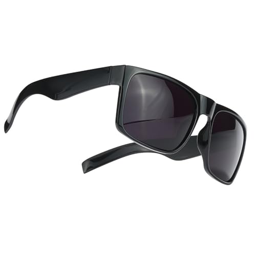 DOKOMUCH Oversized polarisierte Herren Sonnenbrille XL Big Head Fit, extra breite Sonnenbrille für Männer, große große Köpfe Schattierungen (Glanzschwarz, Grau) von DOKOMUCH
