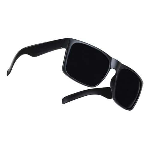 DOKOMUCH Oversized polarisierte Herren Sonnenbrille XL Big Head Fit, extra breite Sonnenbrille für Männer, große große Köpfe Schattierungen (Mattschwarz, Grau) von DOKOMUCH