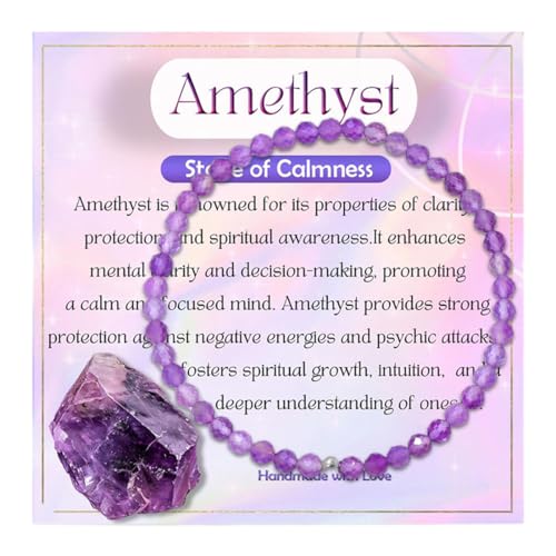 DOKRIN Armbänder für Damen,Damen Perlenarmband Unregelmäßiger Naturstein Amethyst Stapelarmband DOKRIN Armbänder für Damen,Damen Perlenarmband Unregelmäßiger Naturstein Amethyst Stapelarmband von DOKRIN