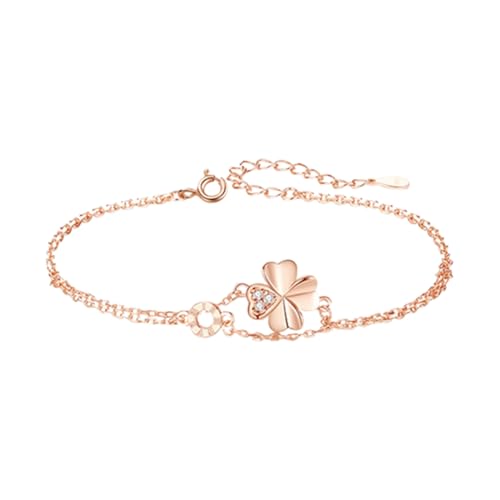DOKRIN Armbänder für Damen 1 goldenes Kleeblatt-Armband für Damen, perfekt für Frauen, Freundinnen oder Freunde, perfekt als Geschenk. DOKRIN Armbänder für Damen 1 goldenes Kleeblatt-Armband für Damen, perfekt für Frauen, Freundinnen oder Freunde, perfekt als Geschenk. von DOKRIN