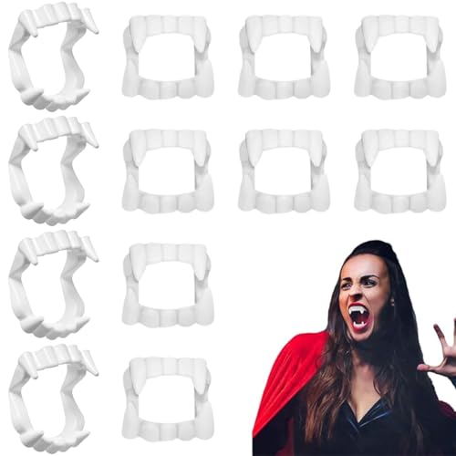 DOKRIN Falsche Körperteile,12-teiliges Halloween-Vampir-Gebiss von DOKRIN