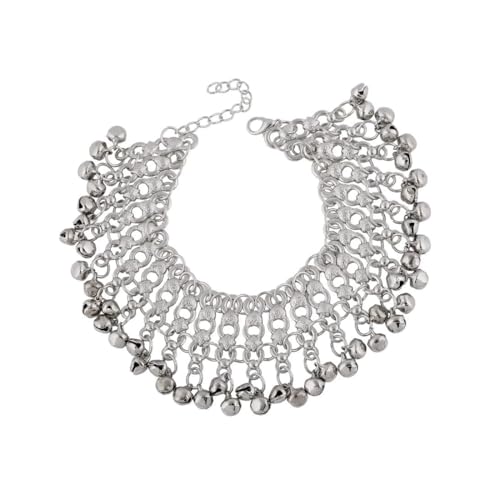 DOKRIN Fußkettchen für Damen,Retro ethnischen stil frauen strand glocke quaste fußkettchen fuß ornamente DOKRIN Fußkettchen für Damen,Retro ethnischen stil frauen strand glocke quaste fußkettchen fuß ornamente von DOKRIN